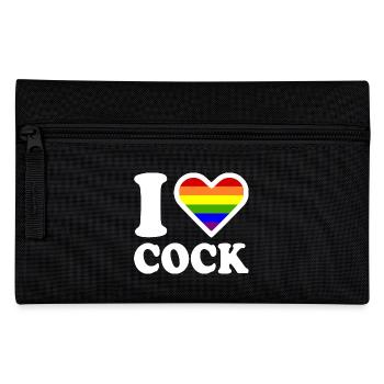 I love cock - Pencil Case - black - Front