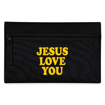 Jesus love you - Pencil Case - black - Front