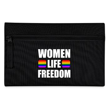Women life freedom - Federtasche - Schwarz - Vorne