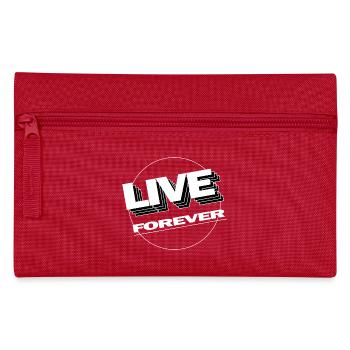 LIVE FOREVER - Pencil Case - red - Front