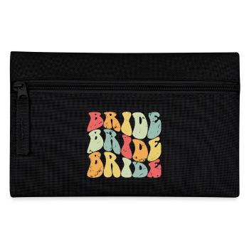 Rétro mariée assortie couple fiançailles mariage - Trousse - noir - Devant