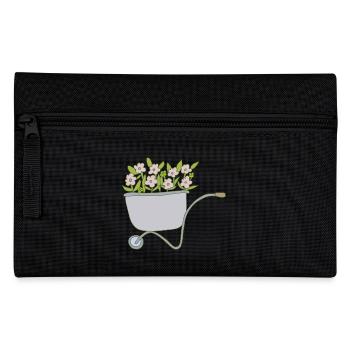 schubkarren blumen - Federtasche - Schwarz - Vorne