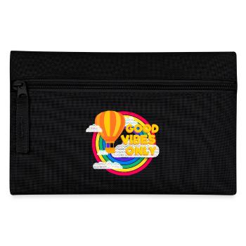 Ballon & Regenbogen (Good Vibes) - Federtasche - Schwarz - Vorne