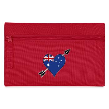 Australia flag heart in love - Pencil Case - red - Front