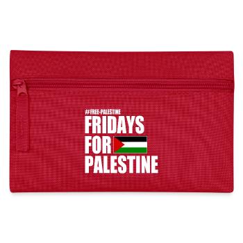 Free palestine fridays for palestine - Pencil Case - red - Front