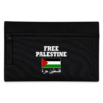 Free palestine - Federtasche - Schwarz - Vorne