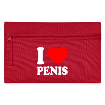 I love penis - Federtasche - Rot - Vorne