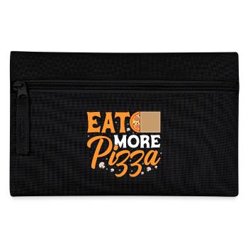Eat More Pizza - Pizzeria - Tshirt à pizza - Trousse - noir - Devant
