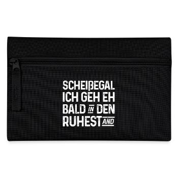 Scheißegal Ich geh eh bald in den Ruhestand - Federtasche - Schwarz - Vorne