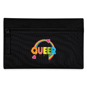 Typographie queer Mois de la fierté Égalité des droits LGBTQ - Trousse - noir - Devant