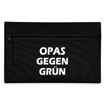 Opas gegen grün - Federtasche - Schwarz - Vorne