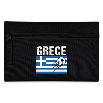 Greece Flag Greek Football Gift - Pencil Case - black - Front