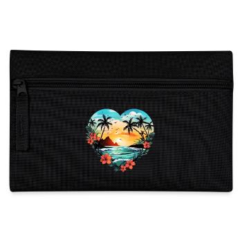Palmen auf der Sommerinsel - Federtasche - Schwarz - Vorne