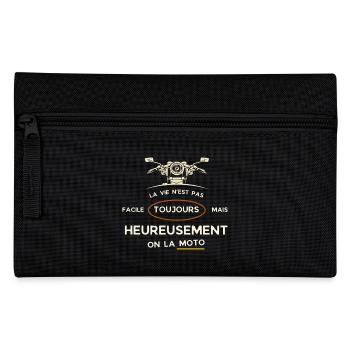 La vie n'est pas toujours facile moto, noël - Trousse - noir - Devant