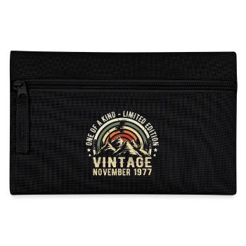 November 1977 Birthday - November 1977 Gift - Pencil Case - black - Front