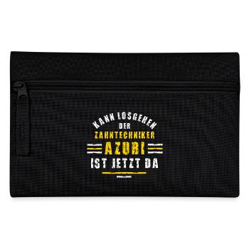 Zahntechniker Azubi Ausbildung Lehre Zahntechnik - Federtasche - Schwarz - Vorne