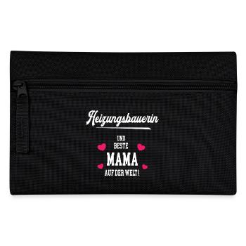 Heizungsbauerin Beste Mama Muttertag Geburtstag - Federtasche - Schwarz - Vorne
