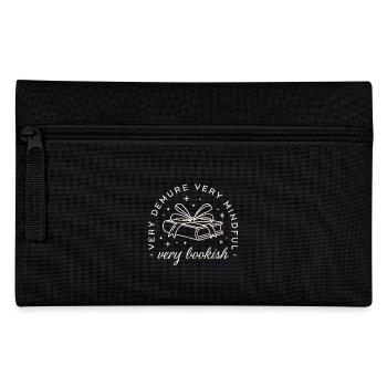 Funny book lover very demure very mindful - Pencil Case - black - Front