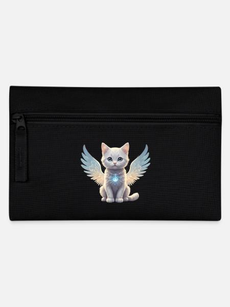 Engels-Katze - Federtasche - Schwarz