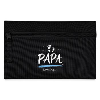Papa 2025 Loading Geschenk für werdende Väter - Federtasche - Schwarz - Vorne