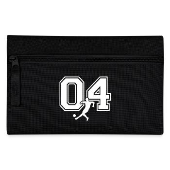 Soccer Number 04 Soccer Player - Pencil Case - black - Front