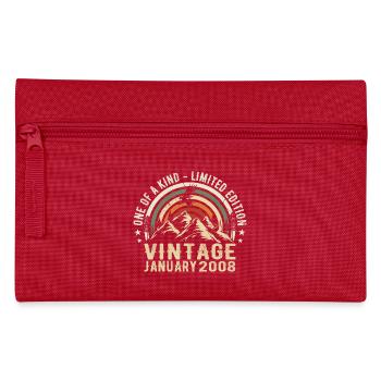 Januar 2008 Geburtstagsgeschenk - Original 17 Jahre - Federtasche - Rot - Vorne