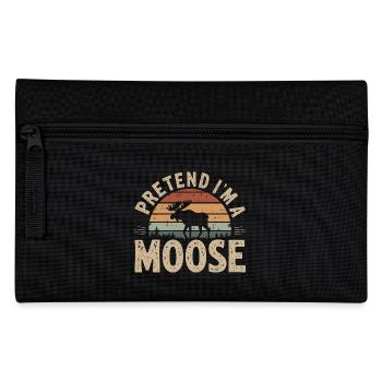 Funny moose saying - Pencil Case - black - Front