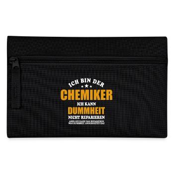 Chemiker - ich kann Dummheit nicht reparieren - Federtasche - Schwarz - Vorne