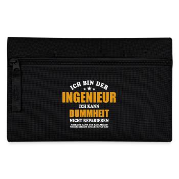 Ingenieur - ich kann Dummheit nicht reparieren - Federtasche - Schwarz - Vorne