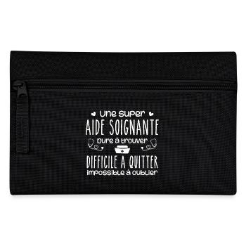 Une super Aide Soignante Cadeau Humour - Trousse - noir - Devant