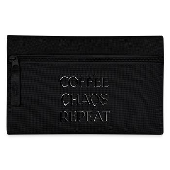Coffee, chaos, repeat - Pencil Case - black - Front
