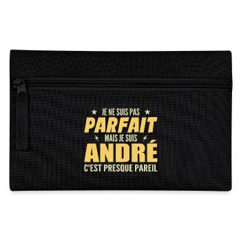André Parfait Cadeau prenom andré - Trousse - noir - Devant
