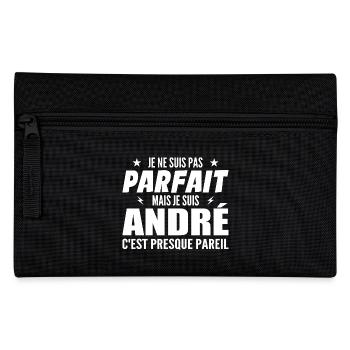 André Parfait Cadeau prenom andré - Trousse - noir - Devant
