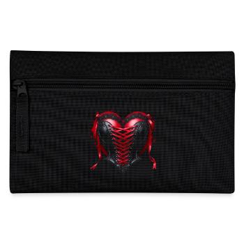 Heart Corset - Gothic Valentine's Day - Pencil Case - black - Front