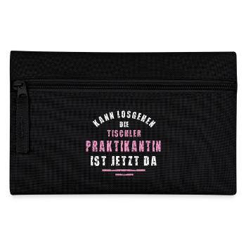 Tischler Praktikantin Danke Praktikum Tischlerei - Federtasche - Schwarz - Vorne