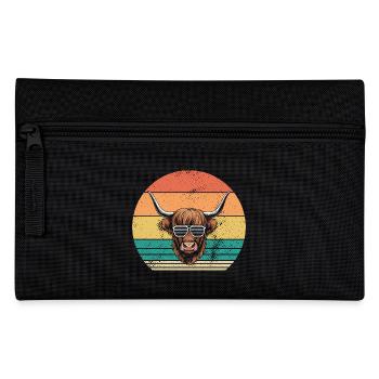 Cow Cattle Highland Cattle - Pencil Case - black - Front