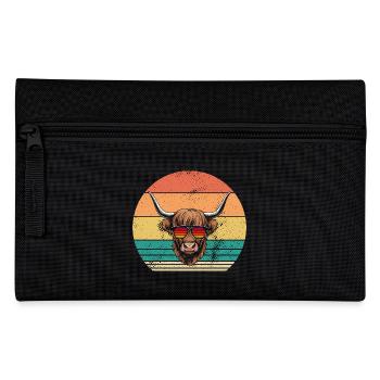 Cow Cattle Highland Cattle - Pencil Case - black - Front