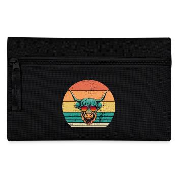 Cow Cattle Highland Cattle - Pencil Case - black - Front