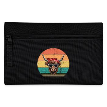 Cow Cattle Highland Cattle - Pencil Case - black - Front