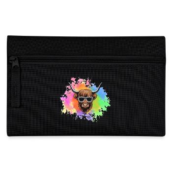 Cow Cattle Highland Cattle - Pencil Case - black - Front