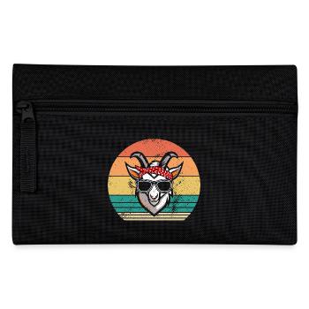 Ziegen - Federtasche - Schwarz - Vorne