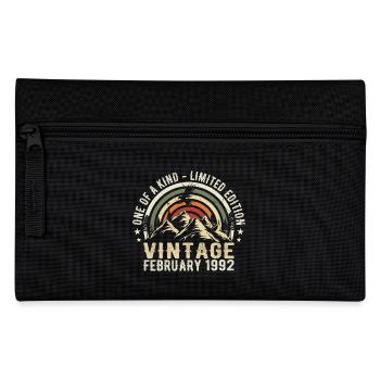Birthday - February Gift Vintage February 1992 - Pencil Case - black - Front