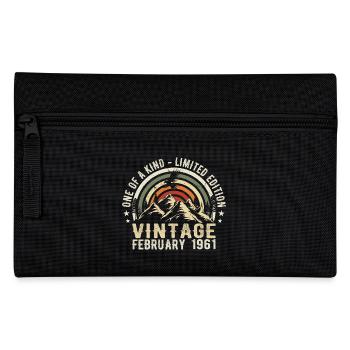 Anniversaire - février Cadeau Vintage février 1961 - Trousse - noir - Devant