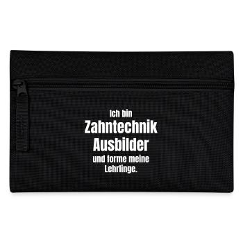 Zahntechnik Ausbilder - Federtasche - Schwarz - Vorne