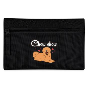 Chow Chow Hund - Federtasche - Schwarz - Vorne