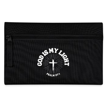 God is My Light – Psalm 27:1 - Pencil Case - black - Front