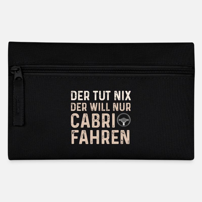 Der tut nix, der will nur Cabrio fahren Spruch - Federtasche - Schwarz