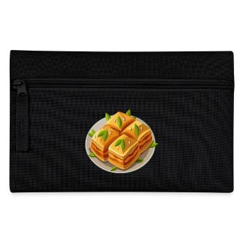 Baklava - Dessert turc - Cadeau - Trousse - noir - Devant