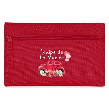 Équipe de la mariée voiture mariée floral - Trousse - rouge - Devant