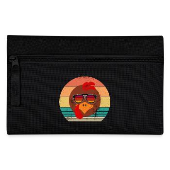 Truthahn - Federtasche - Schwarz - Vorne